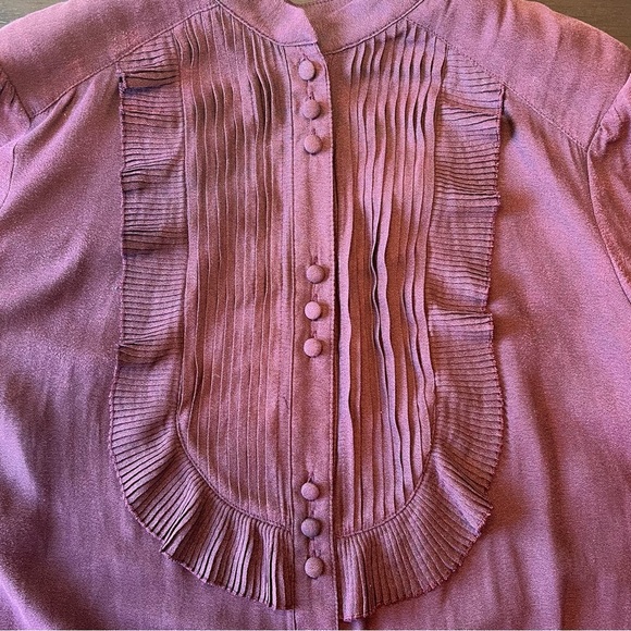 Free People women’s burgundy blouse. Size small. - Picture 6 of 7